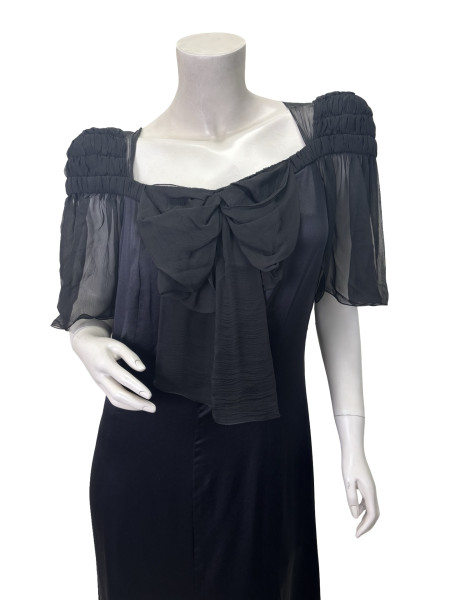CHANEL Black Silk Dress