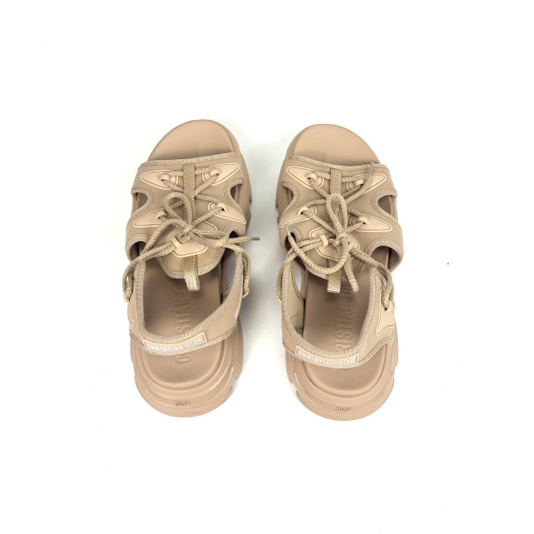 Dior Beige Lace-Up Sandals