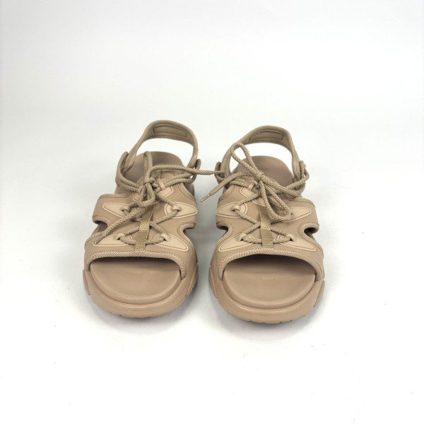 Dior Beige Lace-Up Sandals
