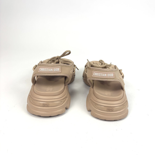 Dior Beige Lace-Up Sandals