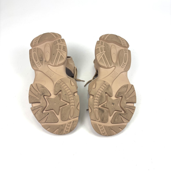 Dior Beige Lace-Up Sandals