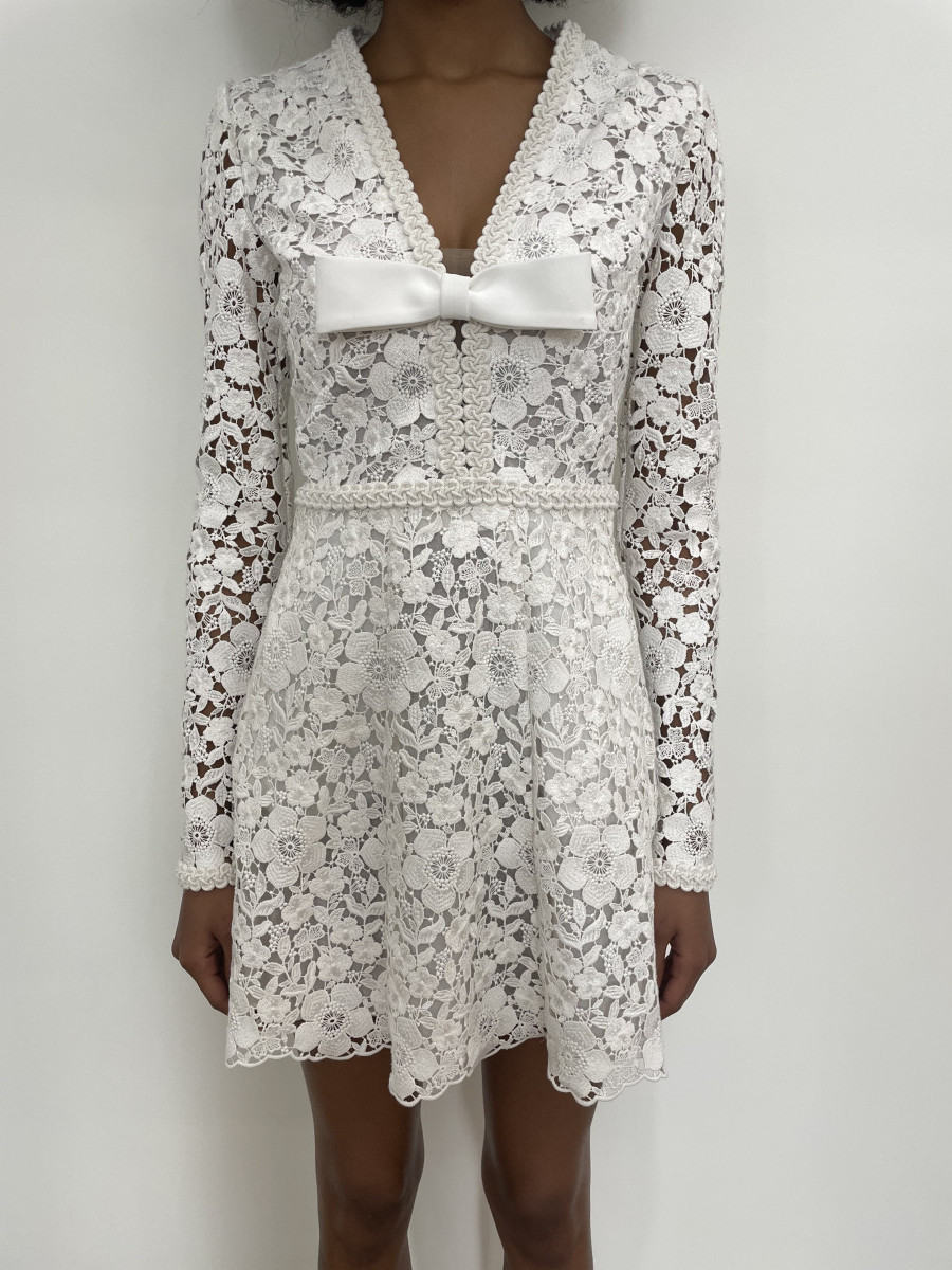 Giambattista Valli Flower macramé dress