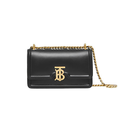 Burberry正規品/関税送料込み TB chain wallet bag Tb chain leather crossbody bag Burberry Grey in Leather