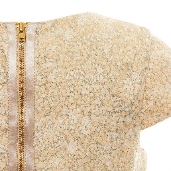 Marie-Chantal Effie Cream Jacquard Dress