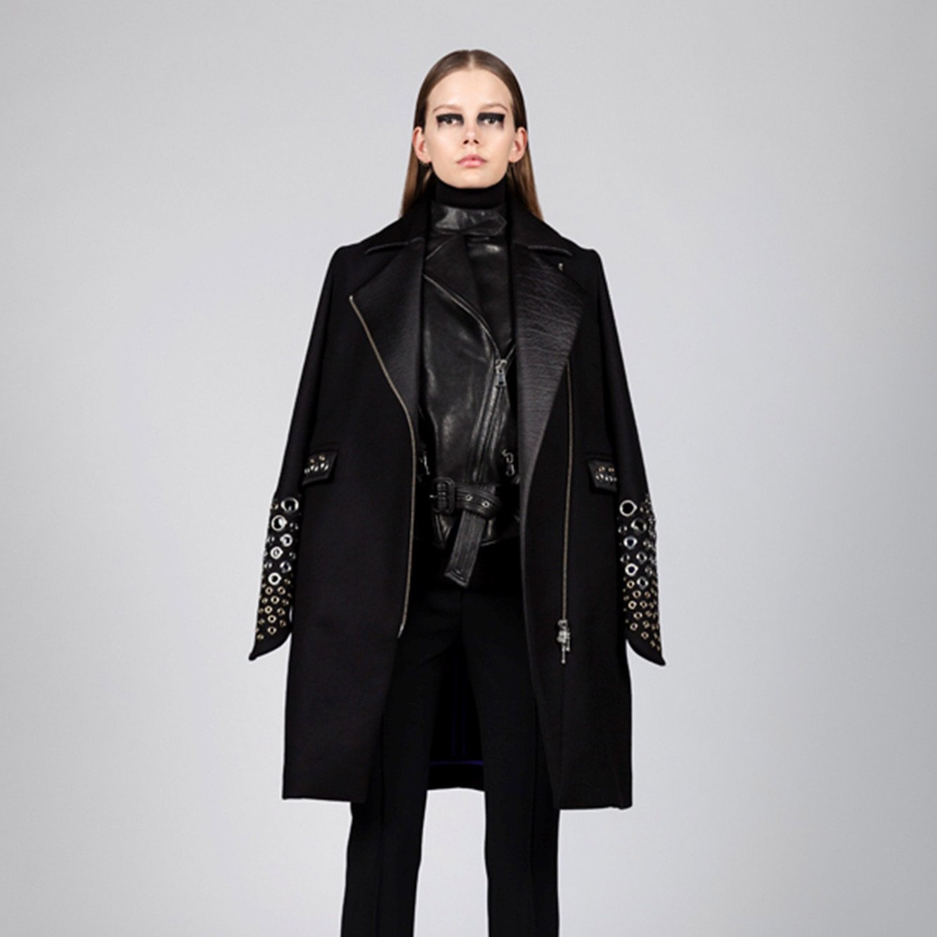 Manuel Facchini Leather-Trimmed Coat