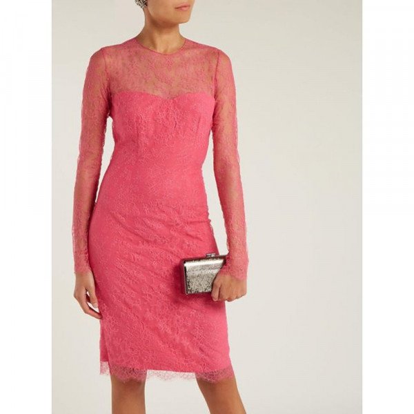 Emilio De La Morena Mona Lace And Silk Blend Dress