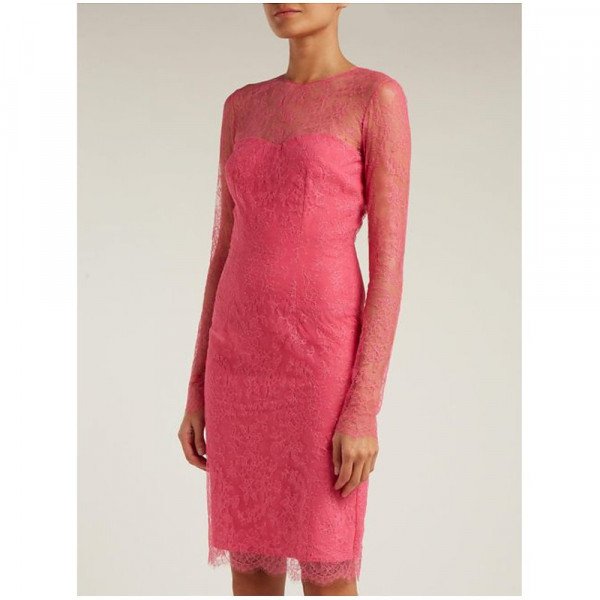 Emilio De La Morena Mona Lace And Silk Blend Dress