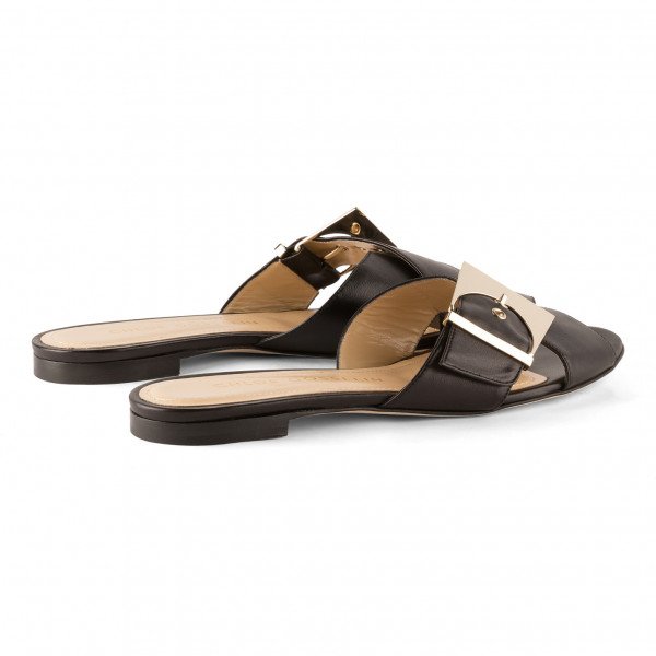 Chloe Gosselin Gloria Buckled Cross Strap Sandals