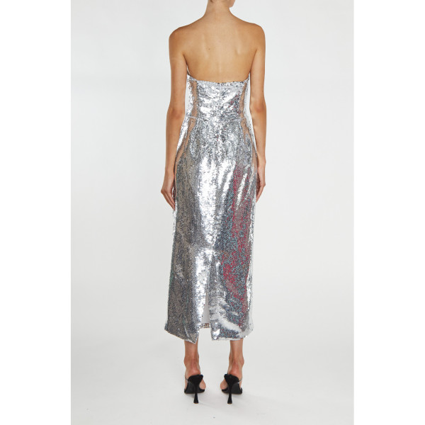 True Decadence Paris Sequin Bandeau Tailored Midaxi Dress