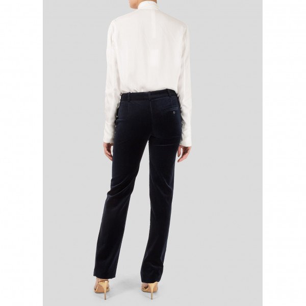 Chloé Straight-Leg Velvet Trousers