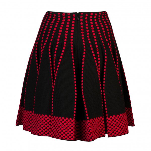 Alaïa Embroidered Mini Knit Skirt