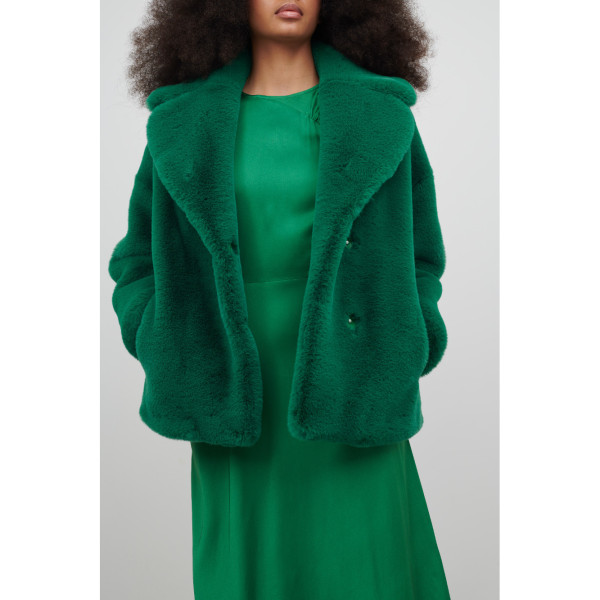 Jakke Rita Faux Fur Coat Green