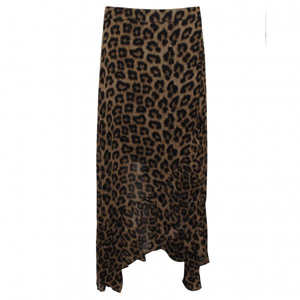 BA&SH Leopard Ruffle Skirt