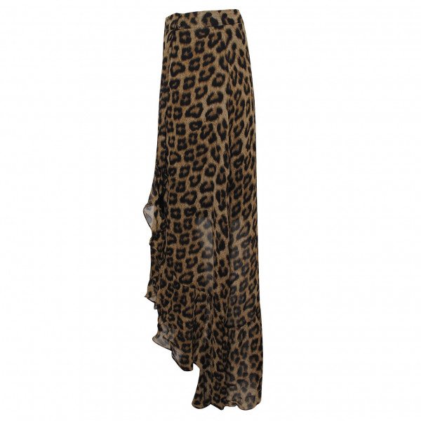 BA&SH Leopard Ruffle Skirt