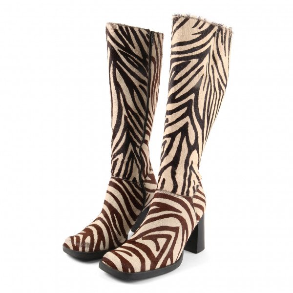 Vintage Ponyskin Zebra Boots