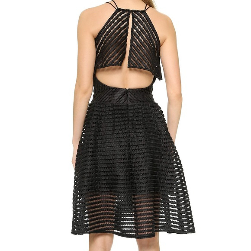 Self-Portrait Cropped Overlay Lace Dress