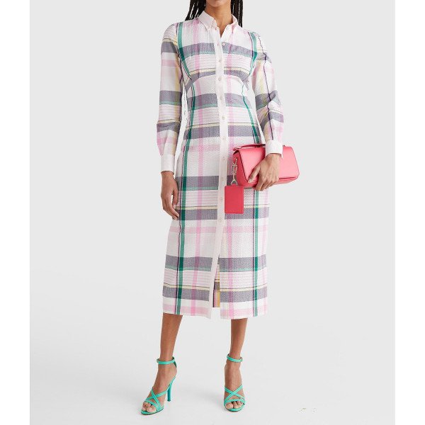 Tommy Hilfiger Prep Madras Check Crest Shirt Dress