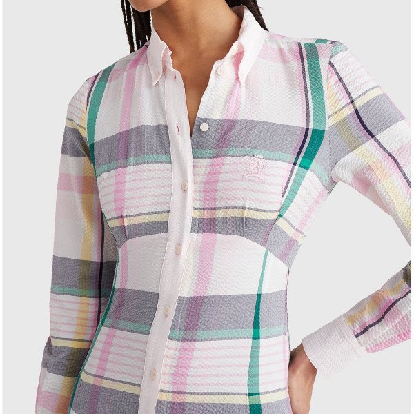 Tommy Hilfiger Prep Madras Check Crest Shirt Dress