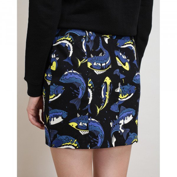 KENZO Fish Print Mini Skirt