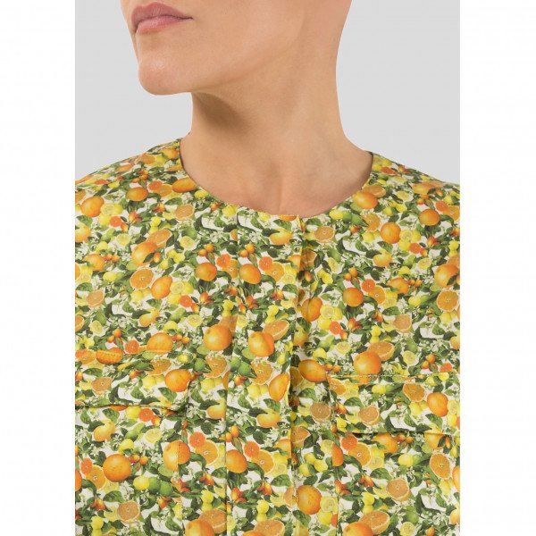 Stella McCartney Citrus Print Silk Dress