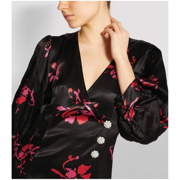 Ganni Floral Wrap Dress