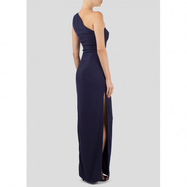 Amanda Wakeley One Shoulder Mesh Panel Gown