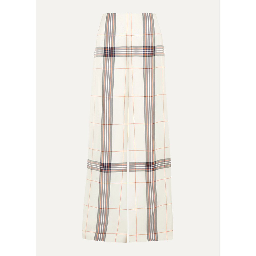 Roland Mouret Tayport Checked Wide-Leg Trousers