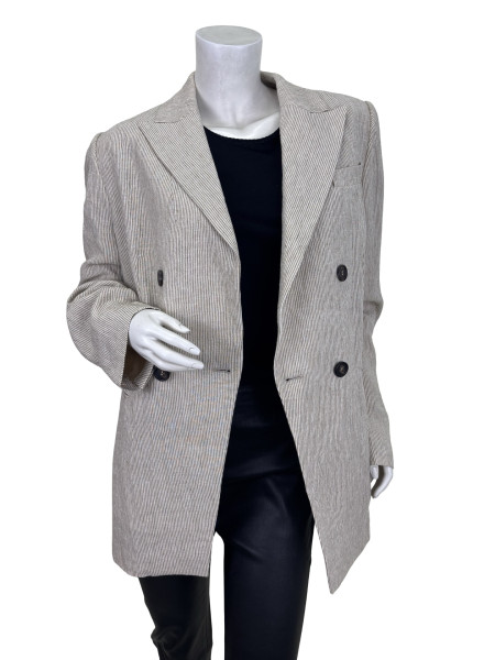 Brunello Cucinelli Double-Breasted Pinstripe Blazer