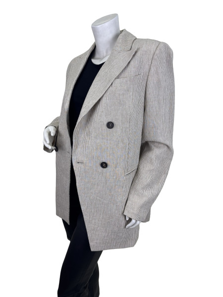 Brunello Cucinelli Double-Breasted Pinstripe Blazer