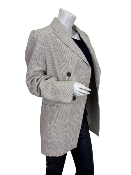 Brunello Cucinelli Double-Breasted Pinstripe Blazer