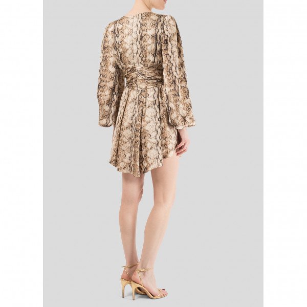 Ronny Kobo Orzora Snake Print Mini Dress