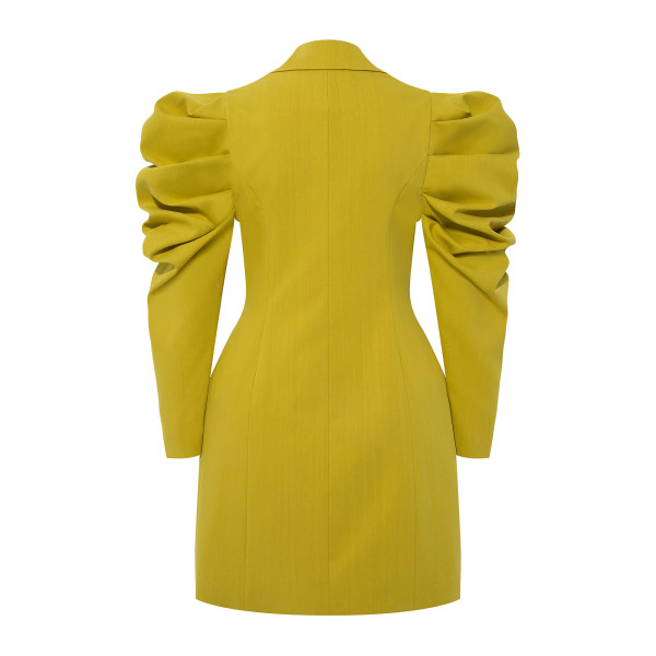 FEMPONIQ Draped Sleeved Tailored Blazer Dress