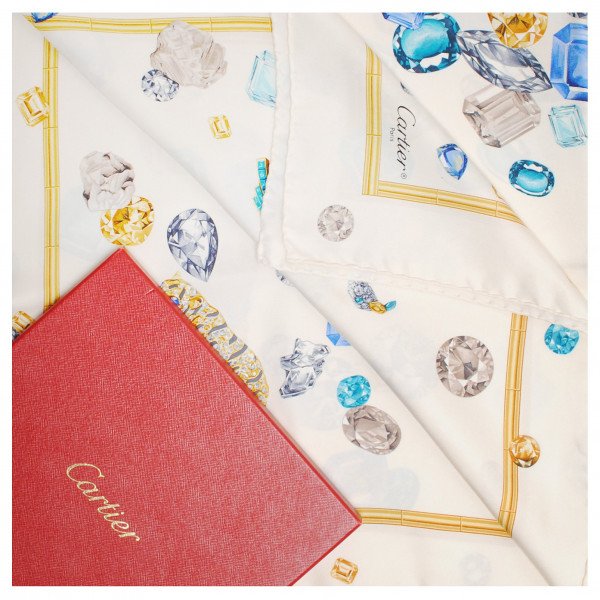 Cartier Jewel Print Silk Scarf