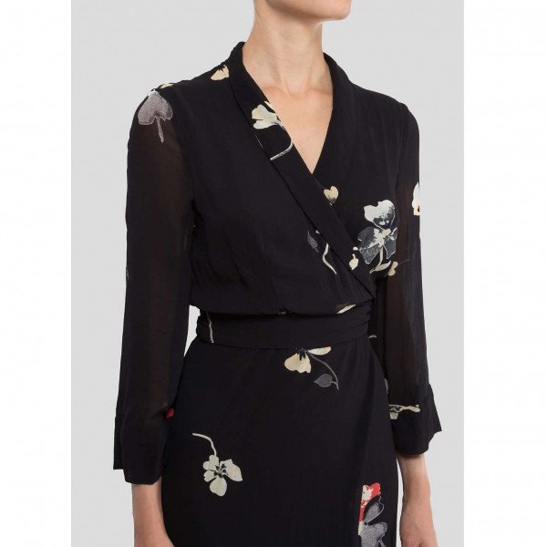 Ganni Floral Wrap Dress