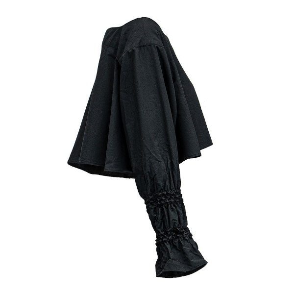 JU-NNA Grace - Shibori Cuff Wide Neck Blouse Black