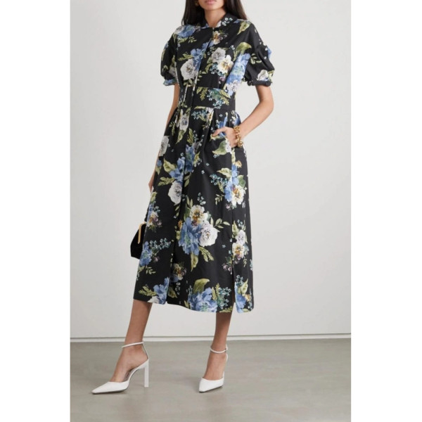 Erdem Frederick Cotton Popplin Midi Dress