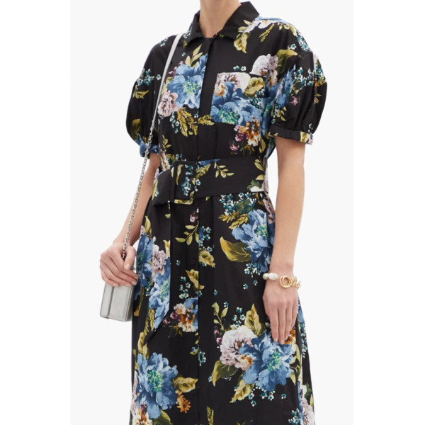 Erdem Frederick Cotton Popplin Midi Dress