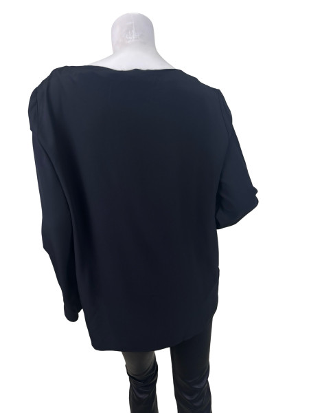 ETRO Black Long-Sleeve Silk Blouse