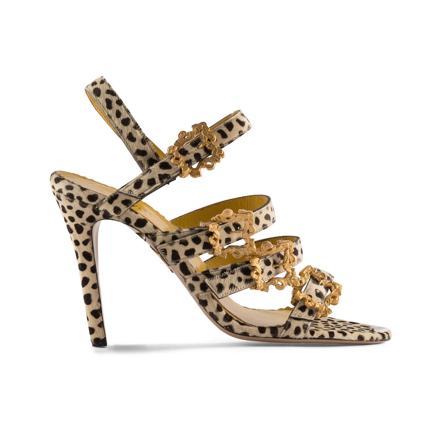 Charlotte Olympia Cheetah Print Heeled Sandals