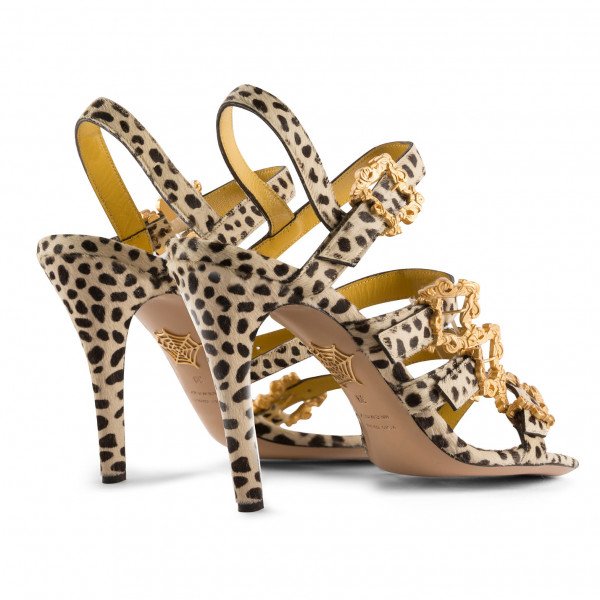 Charlotte Olympia Cheetah Print Heeled Sandals