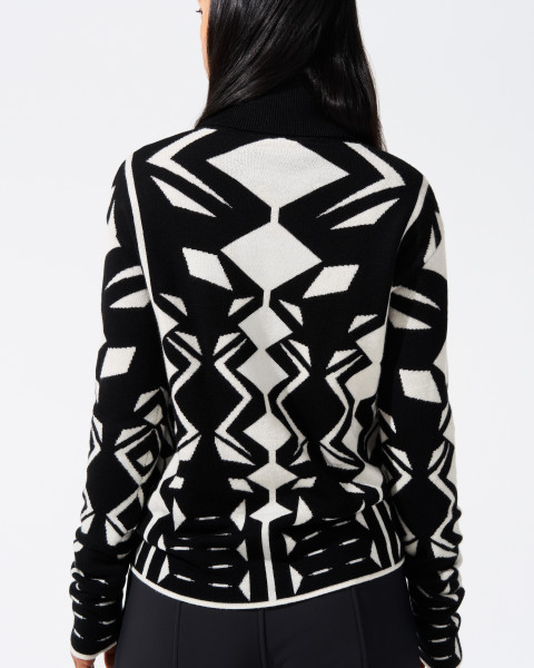 Perfect Moment Geo Merino Wool Turtleneck