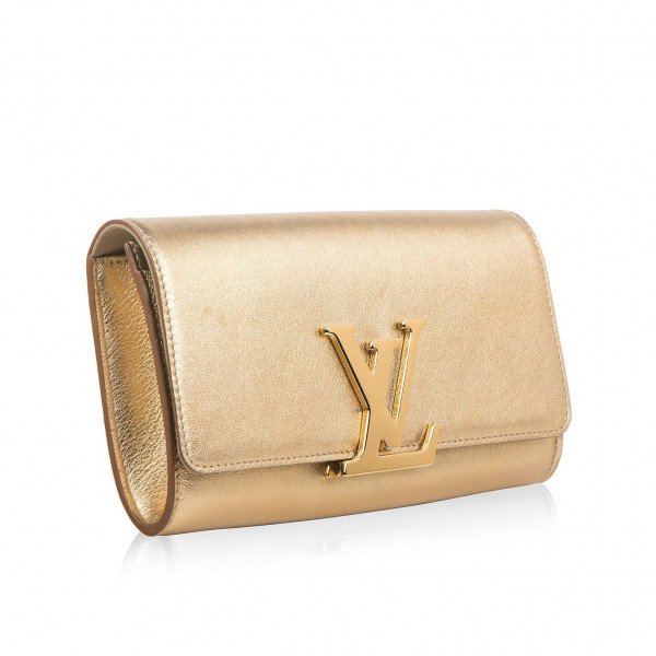 Rent Buy Louis Vuitton Louise Metallic Clutch | MY WARDROBE HQ