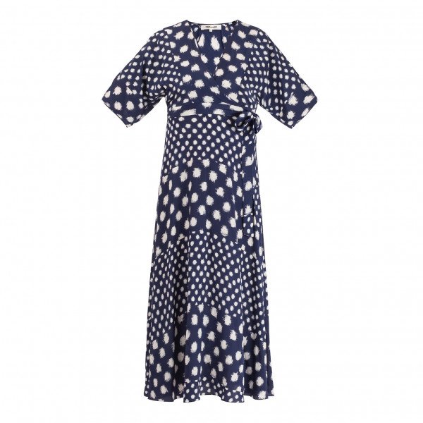 Diane von Furstenberg Polka Dot Midi Dress