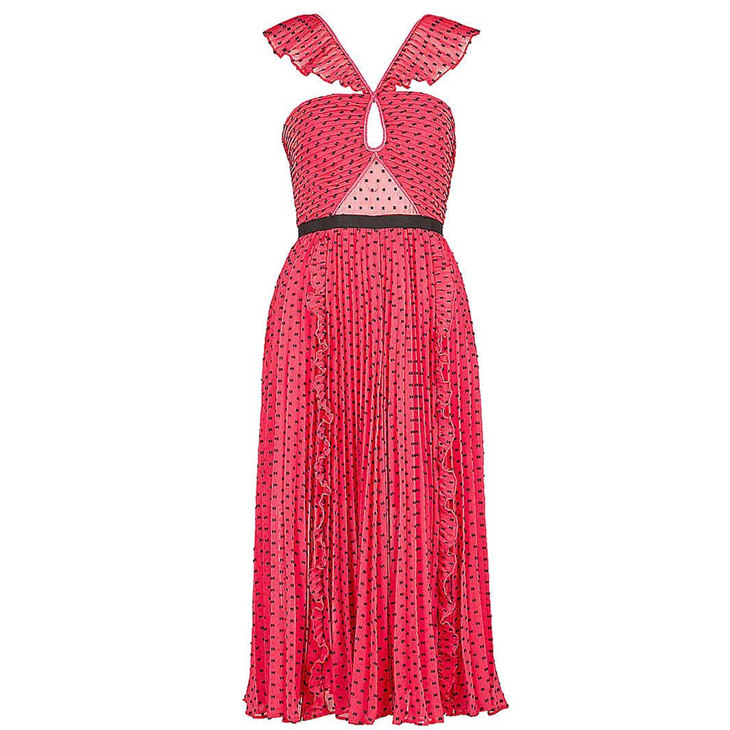 Self-Portrait Chiffon Midi Dress