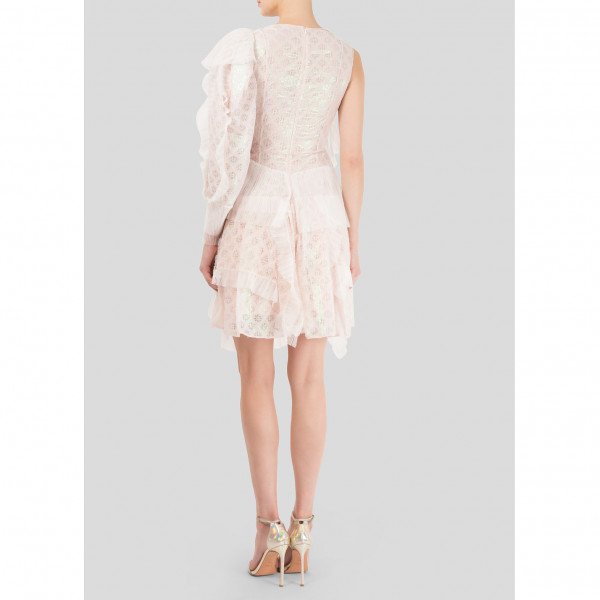 Bora Aksu One Shoulder Ruffle Mini Dress