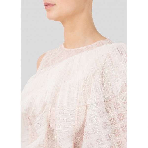 Bora Aksu One Shoulder Ruffle Mini Dress