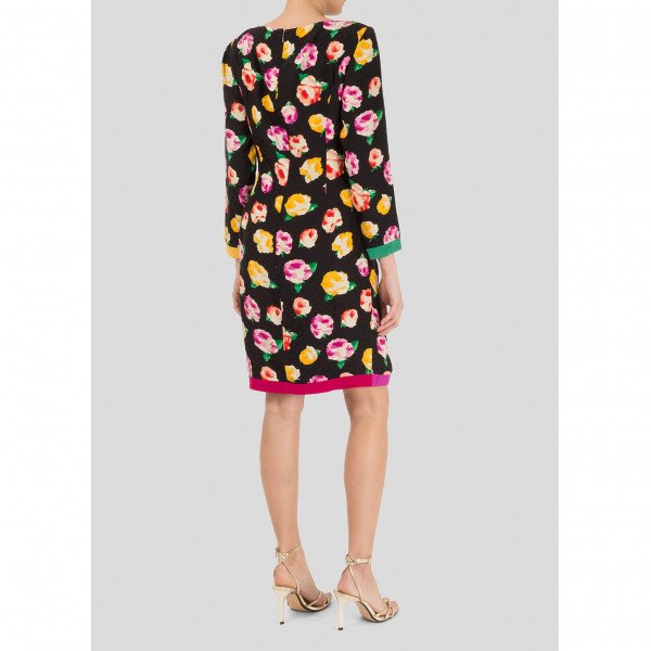 Vintage Vintage 1980s Silk Floral Dress