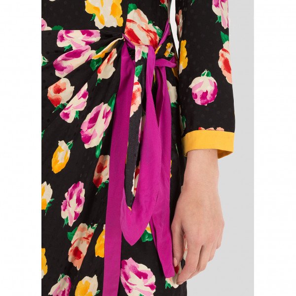 Vintage Vintage 1980s Silk Floral Dress