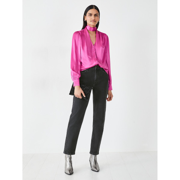 Hush Priscilla Satin Tie Blouse