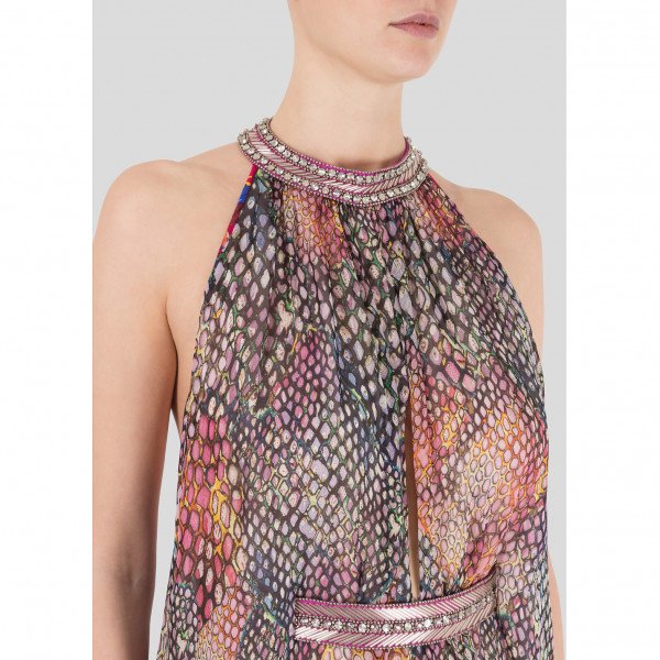 Matthew Williamson Printed Halter Neck Maxi Dress
